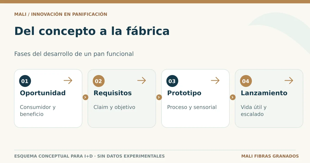 Fases de desarrollo de un nuevo pan funcional