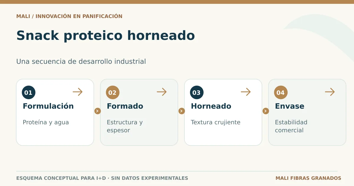 Desarrollo industrial de un snack proteico horneado